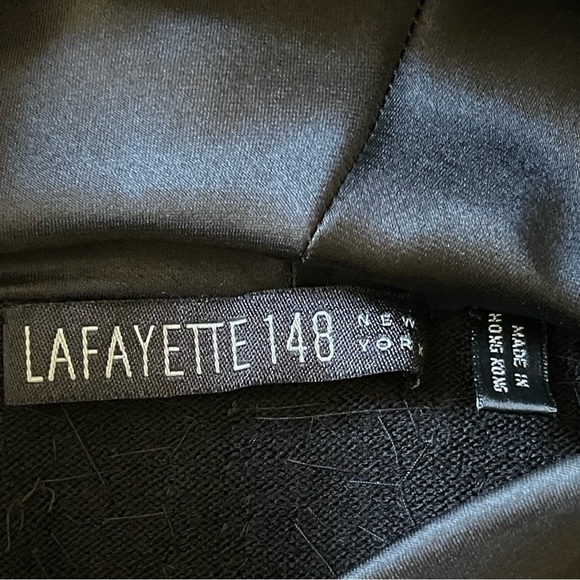 Lafayette 148 New York Sequined Embellished Cowl Neck Sleeveless Top Size L Wool - Picture 7 of 9